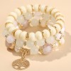 Trend Simple Metal Tree Of Life Candy Beads Multilayer Fashion Bracelet Nhsc248191