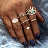 Fashion Concise Devil Eye Sixpiece Combination Alloy Ring Nhsc248192