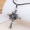 New Fashion Retro Simple Cross Flower Exaggerated Alloy Necklace Nhsc254001