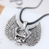 New Fashion Retro Simple Skull Wings Exaggerated Alloy Necklace Wholesale Nhsc254005