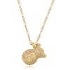 Korean Fashion Copper Microinlaid Zircon Wallet Necklace Nhsc255229