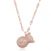 Korean Fashion Copper Microinlaid Zircon Wallet Necklace Nhsc255229