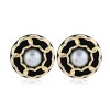 Fashion Metal Concise Chain Round Alloy Earrings Nhsc255232