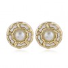Fashion Metal Concise Chain Round Alloy Earrings Nhsc255232