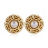 Fashion Metal Concise Chain Round Alloy Earrings Nhsc255232