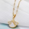 Korean Fashion Copper Microinlaid Zircon Angel Necklace Nhsc255233