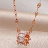 Fashion Copper Microinlaid Zircon Simple Circle Necklace Nhsc256402