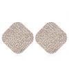 Fashion Metal Flash Diamond Square Earrings Wholesale  Nhsc256883