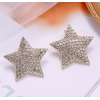Fashion Metal Flashing Diamond Fivepointed Star Earrings Wholesale  Nhsc256886