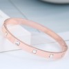 Korean Fashion Metal Diamondstudded Simple  Personality Bracelet Nhsc257842