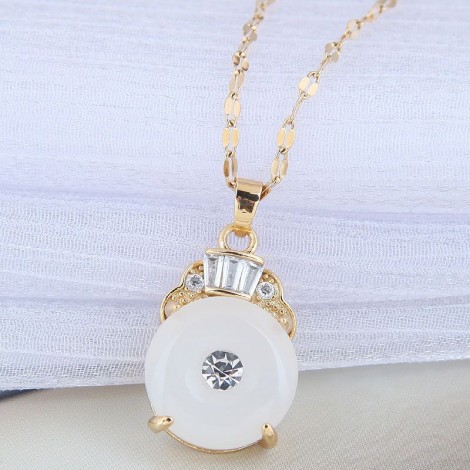 Korean Fashion  Simple Jade Personality Necklace For Women Nhsc258366
