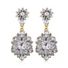 Fashion Metal Bright Gemstone Exaggerated Earrings Nhsc258919