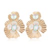 Fashion Metal Flower Exaggerated Earrings Nhsc258920
