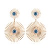 Fashion Metal Sunflower Exaggerated Earrings Nhsc258922