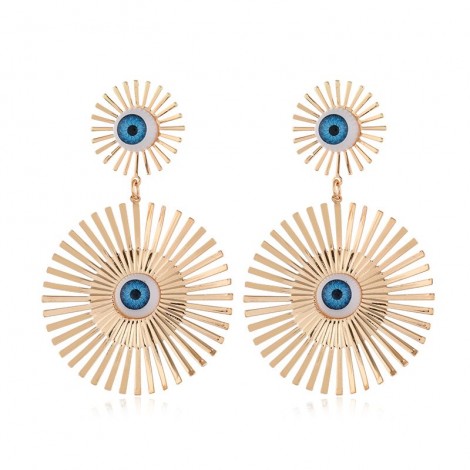 Fashion Metal Sunflower Exaggerated Earrings Nhsc258922