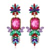 Fashion Metal Bright Gemstone Concise  Exaggerated  Earrings Nhsc258925