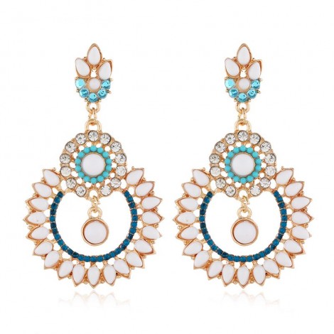 Fashion Metal Concise Diamond Earrings Nhsc258926