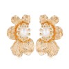 Fashion Metal Flower Exaggerated Earrings Nhsc258931