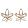 Korean Fashion Sweet Ol Metal Concise Maple Leaf Earrings Nhsc260321