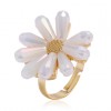 Korean Fashion Sweet Ol Daisy Flower Crystal  Open Ring Nhsc260322