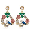 Korean Fashion  Sweet Ol Metal Concise Bird Flower Scent Earrings Nhsc260324