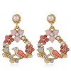 Korean Fashion  Sweet Ol Metal Concise Bird Flower Scent Earrings Nhsc260324