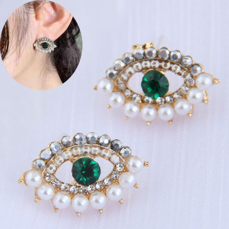 Korean Fashion Sweet Ol Demon Eye Personality Stud Earrings Nhsc260326