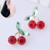 Korean Fashion Sweet Ol Cherry Personalized Earrings Nhsc260327