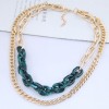 Fashion Metal Simple  Doublelayer Chain Necklace Nhsc260332