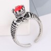 Fashion Retro Simple Gemstone Skull Personality  Ring Nhsc262915