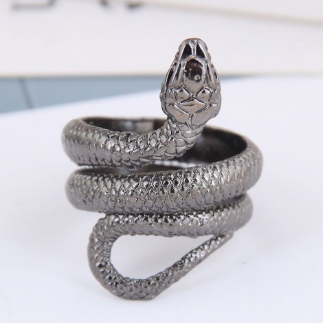 Fashion Retro Simple Auspicious Snake Personality  Ring Nhsc262917