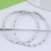 50mm Korean Fashion New Metal Polka Dot Concise Alloy Earrings Nhsc264010