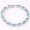 Copperplated Real Gold Graceful Sparkling Zircon  Bracelet Nhsc264712