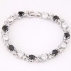 Copperplated Real Gold Graceful Sparkling Zircon  Bracelet Nhsc264712