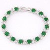 Copperplated Real Gold Graceful Sparkling Zircon  Bracelet Nhsc264712