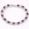 Copperplated Real Gold Graceful Sparkling Zircon  Bracelet Nhsc264712