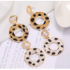 Fashion New Concise Circle Leopard Print Stud Earrings For Women Hotselling Nhsc266758