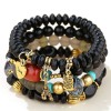 Fashion Trend Simple Versatile Metal Multipendant Pendant Candy Beads Multilayer Bracelet Nhsc266769