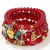 Fashion Trend Simple Versatile Metal Multipendant Pendant Candy Beads Multilayer Bracelet Nhsc266769