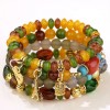 Fashion Trend Simple Versatile Metal Multipendant Pendant Candy Beads Multilayer Bracelet Nhsc266769