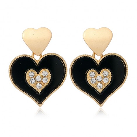 Fashion Metal Peach Heart  Earrings Nhsc272470