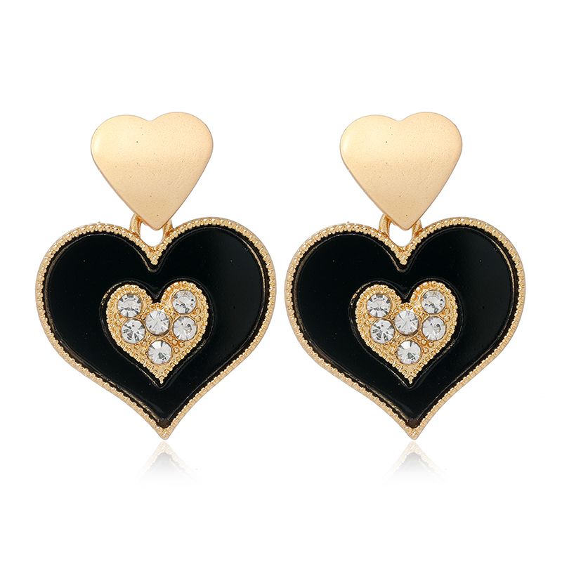 Fashion Metal Peach Heart  Earrings Nhsc272470