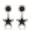 Fashion Metal Flashing Diamond Fivepointed Star Earrings Nhsc272478