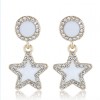 Fashion Metal Flashing Diamond Fivepointed Star Earrings Nhsc272478