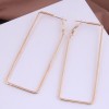 Fashion Metal Simple Threedimensional Rectangular Exaggerated Earrings  Nhsc272482