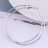 60mm  Fashion Metal Simple  Glossy Earrings  Nhsc272483