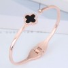 Fashion Metal Simple  Sweet Fourleaf Clover Open  Bracelet Nhsc272527