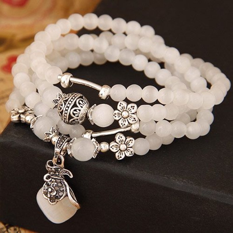 Fashion Wild Handmade Opal Transfer Beads Purse Multilayer Bracelet Nhsc274471