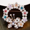 Korean Fashion Sweet Flash Diamond Butterfly Brooch Nhsc274483