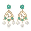 Fashion Metal Diamond Drop Pearl Earrings  Nhsc278715